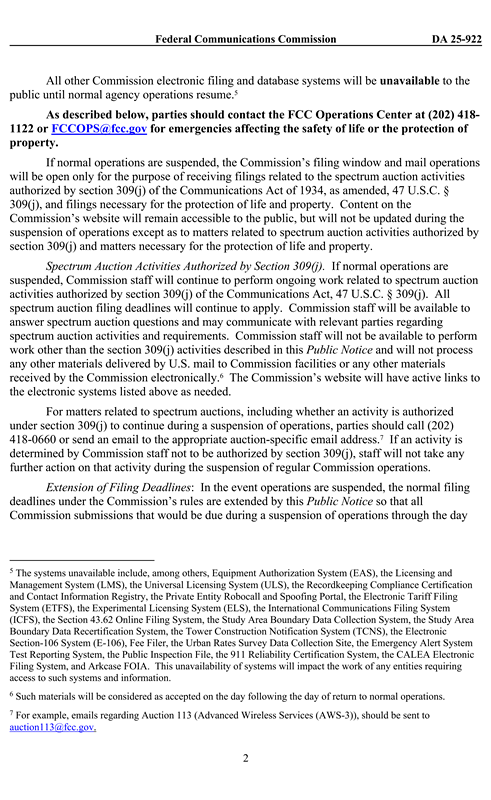 紧急通知：美国FCC停摆，FCC ID发证暂停(图2)